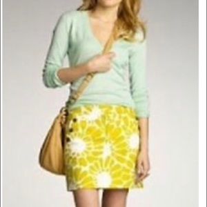 J Crew floral sunburst skirt